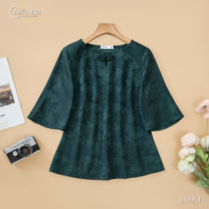 Áo kiểu thiết kế nhẹ nhàng chất liệu lụa gấm mềm mại AN4L0951 Thương hiệu Thiều Hoa
