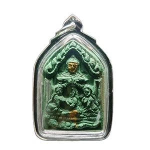 Thai Amulet Phra khunpean Morakot Decor Hand Waterproof Religious