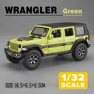LEO 1:32 JEEP Wrangler Rubicon 4X4 Toy Car Model Metal Alloy Diecast Car Toys For KidsChildrens Toys for boy Miniauto Truck Vehicle Sound and Light Toy