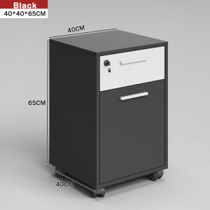 Home Office Filing Cabinet Wooden Lockable Drawer Storage Cabinet Modern Simple Movable Bookshelf