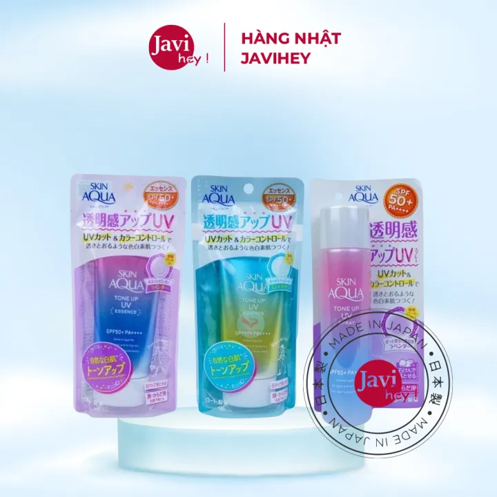 Kem Chống Nắng Skin Aqua Tone Up Uv Spf 50+ Pa++++ 80Gr Nội Địa Nhật Bản Lên Tông Da
