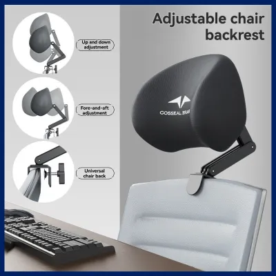 [Metaverse] Neck Support Headrests Office Chair Easy to Install No Drilling Adjustable Height Bracket Headrest