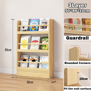 lron Poetry.PH Solid Wood Bookshelf MultiLayer Storage Rack Display Rack Behind The Door Bookshelf Shelf