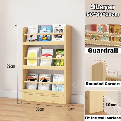 lron Poetry.PH Solid Wood Bookshelf MultiLayer Storage Rack Display Rack Behind The Door Bookshelf Shelf