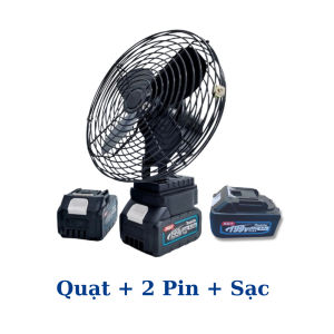 Quạt Tích Điện Lồng Sắt Pin 10 Cell Makita Sử Dụng Liên Tục 5-6 Tiếng - Quạt Để Bàn Tích Điện 2 Cấp Độ Gió Siêu Mát