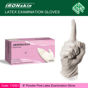 IRONskin Latex Examination Glove Powder Free Medical M5.2g 100 Pcs Sarung Tangan Latex Pemeriksaan