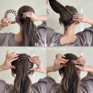 Birds Nest Hair Tray Styling Magic Ball Head Grab Clip High Ponytail Hair Clip Fluffy Pod Hair Grab for Easy Styling