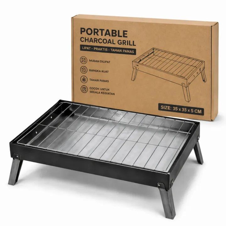 Panggangan%20Arang%20Portable%20Lipat%20BBQ%20Grill%20Stainless%20Steel%20-%20Alat%20Bakar%20Sate%20Ikan%20Daging%20Serbaguna%20Mini%20Outdoor%20Camping%20-%20Image%203