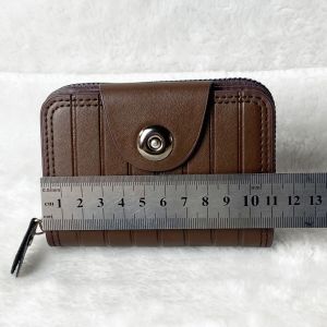 Wallet Pu Leather Magnetic Card holder wallet 3 color zipper durable stitching with multi cards slot
