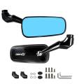 H2C-Style Motorcycle Rearview Mirrors – Aggressive Sportbike Winglet Mirrors, Universal Fit for Most Street Bikes. 