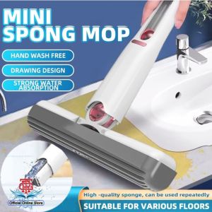Alat Pel Mini Mop Lipat Portable Pembersih Jendela Kaca Rumah WC Mobil