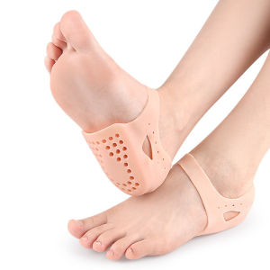 MIYIO 2PCS Silicone Heel Protector Men Women Relief Plantar Fasciitis Inserts Heel Pads Moisturizing Relief for Blister Cracked Foot Care