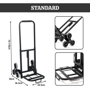 Borong365 Tri-Wheel Adjustable Handle Climbing Stair Trolley Heavy Duty Trolley Stair Trolley With Wheel Troli Barang
