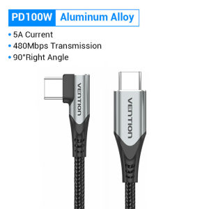 Vention USB C Cable 5A Fast Charging Cable PD100W QC 4.1 FCP Fast Charge Cable for MacBook Air Samsung Galaxy S10 Note 10 NoteBook serise IPad Pro Support Quick Charge4.1 USB Cable