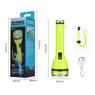 Dive Light Head Lamp Scuba Gear Dive Head Light Underwater Flashlight IPX8 Waterproof USB Rechargeable