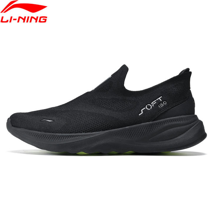 Li-Ning Men SOFT GO KNIT Slip-on Casual Walking Shoes Cushion Comfy  Stable LiNing Mesh Jogging Daily Sports Sneakers AGLV017 Lazada PH