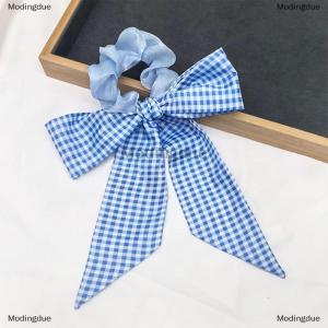 [COD] Modingdue Printed Bow Hair Rope Elegant Ribbon Ponytail Hair Band For Women Sweet Rubber Band Hair Ring Fashion Headdress Hair Accessories