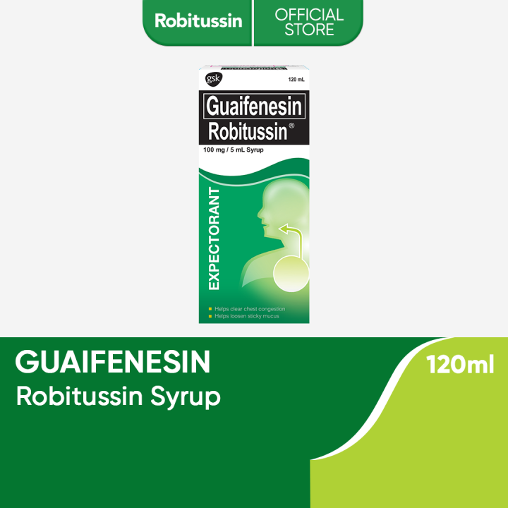 Robitussin Syrup Guaifenesin 120ml For Cough With Sticky Phlegm; Helps ...