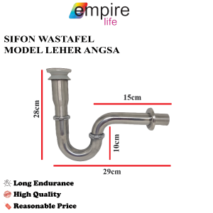 Sifon Wastafel Leher Angsa - Sifon Angsa Pencet Stainless - Saluran Pembuangan Wastafel