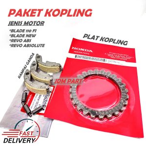 PAKETAN  KOPLING KWB BLADE NEW / BLADE 110 FI / REVO 110 FI / REVO ABS ABSOLUTE / PAKET KAMPAS / PLAT KOPLING + KAMPAS GANDA + OTOMATIS MANGKOK GANDA + KARET GANDA / PLATE KOMPLIT KWW / KWB