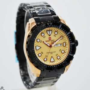 Jam tangan Pria Naviforce 9105M tali stainless analog tanggal hari aktif original