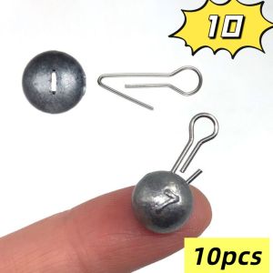 ตะกั่วล่อแบบแขวน เปลี่ยนเบ็ดได้ยืดหยุ่น ตะกั่วตะกั่วเหล็กทังสเตน ยิงลูกฟรี 10ชิ้น/ล็อตอุปกรณ์ตกปลา Jig ตกปลาอุปกรณ์เสริม3G-21G Fishing Tackle