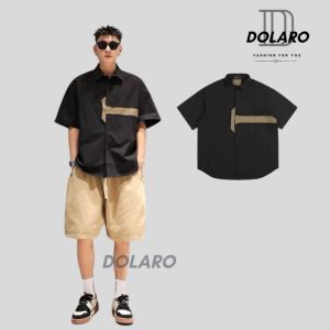 Áo sơ mi kiểu tay ngắn lụa local brand DOLARO hợp với thời trang 2024 áo sơ mi tartan phong cách douyin