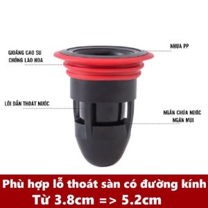 Bịt cống chặn mùi hôi cống bộ nắp phễu thoát sàn chống trào ngược ngăn côn trùng khử mùi đường thoát nước