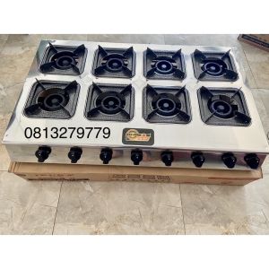 Bếp Gas 8 lò 8 cửa - Bếp bánh xèo 8 lò - bếp 8 lò inox