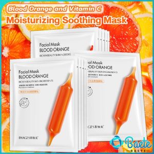 Baete Face Mask Hydrating Moisturizing Skincare Blood Orange and Vitamin C Soothes Skin 5/10 pieces