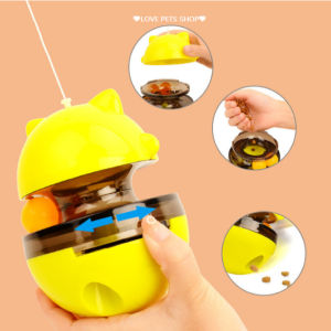 Đồ chơi cho Mèo con lật đật rò rỉ thức ăn hình mặt mèo - Love Pets Shop