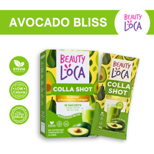 BEAUTY LOCA COLLA SHOT Avocado Bliss with 25000mg of Pure Marine Collagen per Sachet