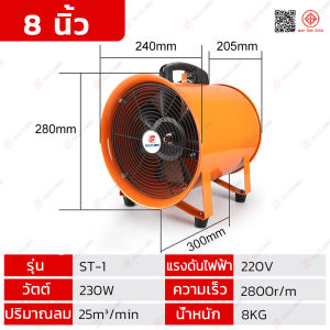 SUZUME โลหะ พัดลมดูดอากาศ 2800R 8/10/12/14/16 นิ้ว พัดลมอุตสาหกรรม  สแตนเลส พัดลมดูดอากาศอุตสาหกรรม ลูกปืน พัดลมดูดอากาศในครัว รับประกัน 1 ปี