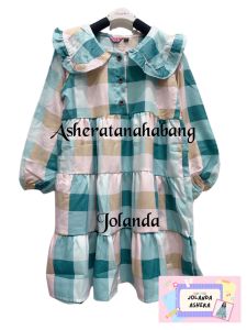 JOLANDA BLUS ANAK PEREMPUAN BAHAN SHAKILA PREMIUM MOTIF UKURAN 4 - 16 TAHUN TUNIK SUSUN KRAH KANCING 3 FREEONGKIR CASHBACK BISA COD TUNIK LISA KOTAK