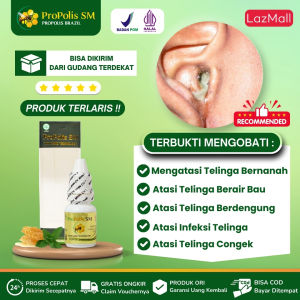Obat Tetes Kuping Bernanah Berair Curek Telinga Anak dan Dewasa Obat Telinga Bernanah Bau Infeksi Telinga Congek Telinga Berdengung - Propolis SM - Brazil Propolis Asli 100% Original