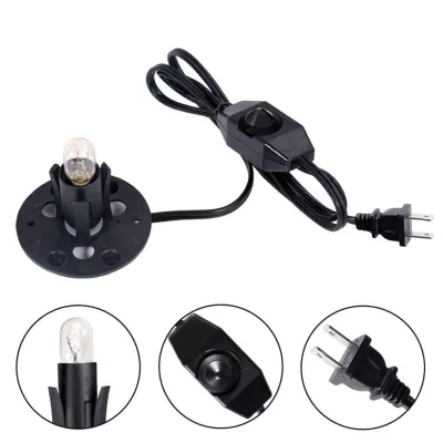 Original Power Cord with Dimmer for HImalayan Salt lamp 1.8m 2A Dimmer Large Base WITH FREE BULB