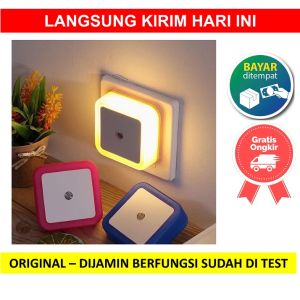 Lampu Tidur LED Kotak Dengan Sensor Cahaya | Lampu Dekorasi Rumah | Lampu malam | Lampu LED Hias Kamar Tidur | COD