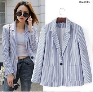 Blazer Stripe 898-80 Bahan Katun Salur Realpict LD 98 PJG 62