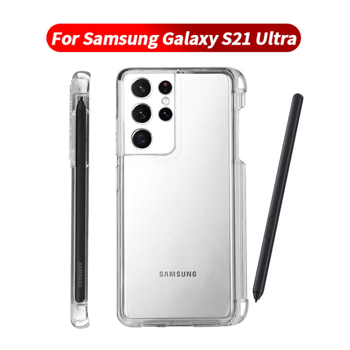 Case Galaxy S21 Ultra Pen Slot TPU Shockproof Case For