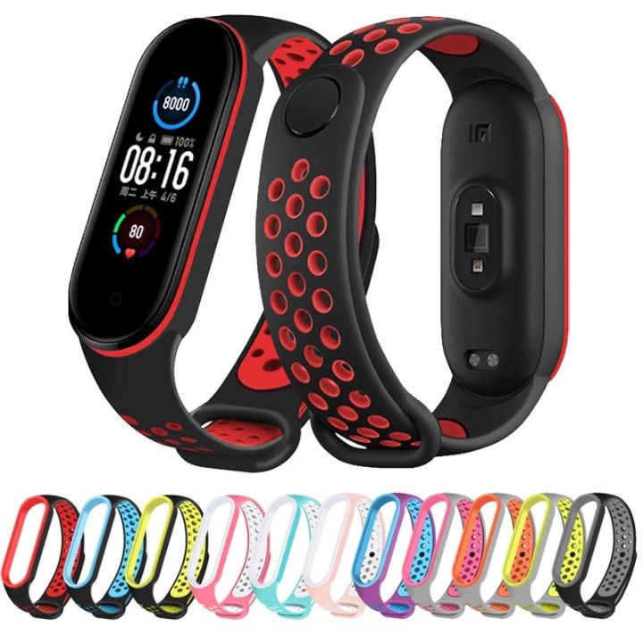 For Xiaomi Mi Band 3 4 5 6 7 8 9 Replacement Strap Double Color Soft ...