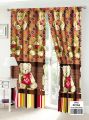Mga kulay rosas at berdeng magandang kurtina ng panda ay popular sa mga bintana, kuwarto at banyo 100 * 210cm1PC. 