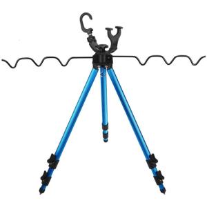 Folding Fishing Rod Tripod Bracket Height Adjustable Aluminum Universal Fishing Rod Tripod Stand for Outdoor Activity