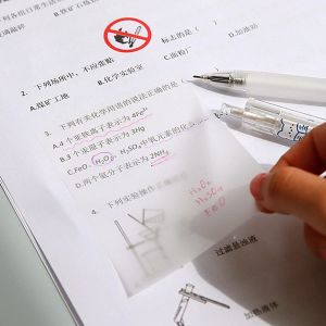 Transparent Clear Sticky Notes 50 Sheets Durable Desk Memo Flags for Organizing and Note-taking