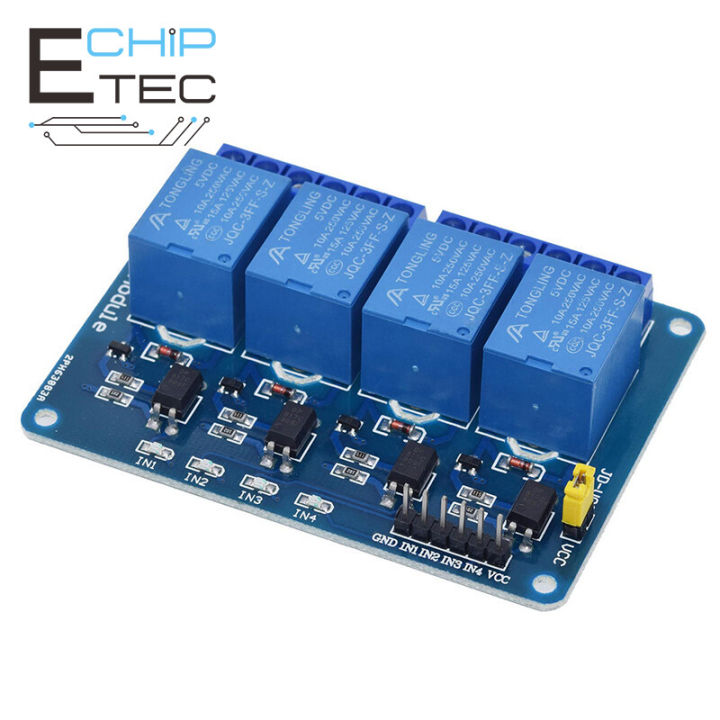 1PCS 12V 4 Channel Relay Module with Optocoupler Relay Output 4 Way ...