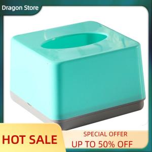 Dragon กล่องกระดาษทิชชูพลาสติกทรงสี่เหลี่ยมใช้ในเชิงพาณิชย์กล่องกระดาษทิชชู่สำหรับบ้านร้านอาหารห้องนั่งเล่นพิมพ์โลโก้ได้ง่าย