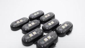 Wireless LED Strobe Lights with Remote Control 8 Colors USB Charing Waterproof Anti-Collision Flashing Emergency Warning Lights for Car Motorcycle Aircraft Bike 8PCS