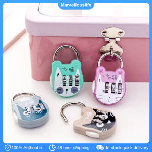 Cute Cat Luggage Padlock Suitcase Backpack Password Lock Anti-theft Code Number Lock Travel Locks