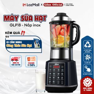 Máy làm sữa hạt đa năng Gilux  + TẶNG sách công thức sữa hạt - Máy 15 chức năng nấu tự động - Công suất 1900W - Dung tích 1.75L - Bảo hành 12 tháng