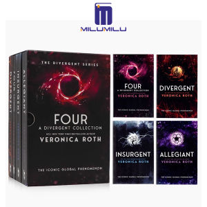 ชุดชุดกล่องที่แตกต่างกัน4ชิ้น (หนังสือ1-4) หนังสือปกอ่อนโดยหนังสือภาษาอังกฤษดั้งเดิมของเวโรนิก้า Roth