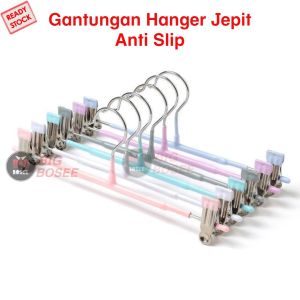 BB7 - Gantungan Hanger Jepit Multifungsi Gantungan Baju Celana Dengan Penjepit Besi Hanger Clip Stainless